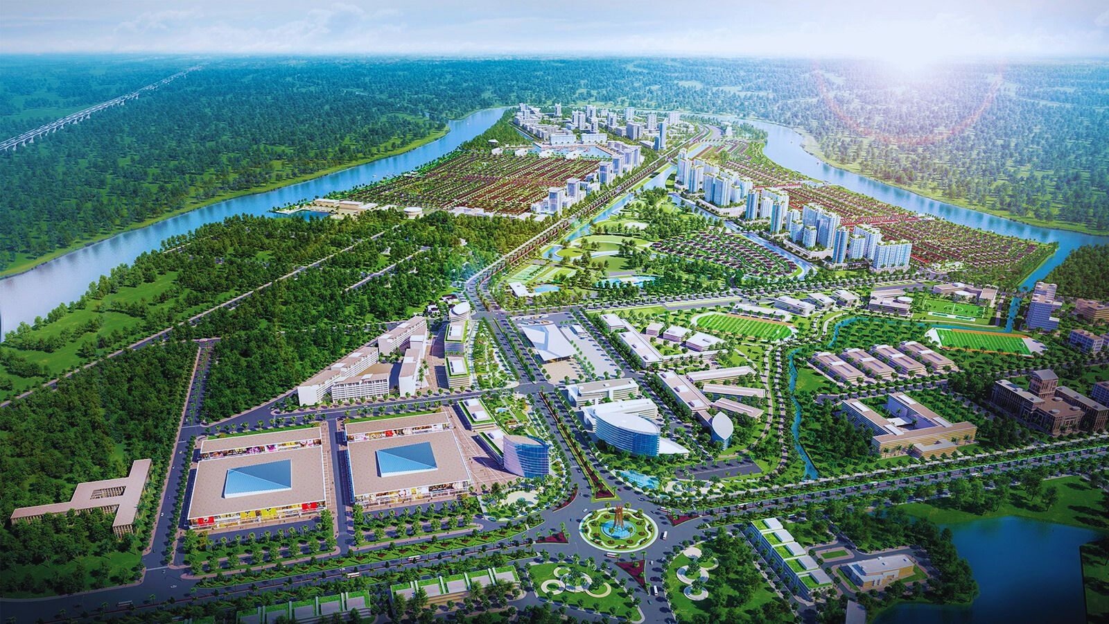 Tổng thể khu đô thị Waterpoint Bến Lức